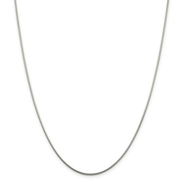 Sterling Silver 1.25mm Round Snake Chain 